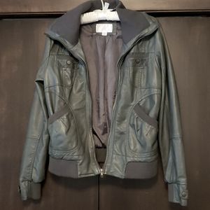 Faux leather jacket size large